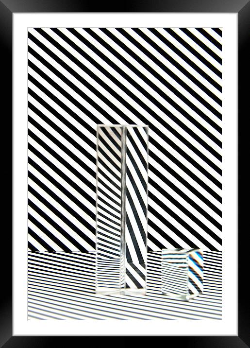 Prism Stripes 4 Framed Mounted Print by Steve Purnell