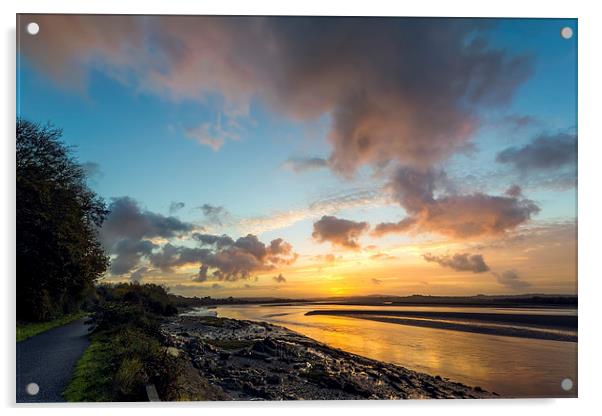 River Taw North Devon Acrylic by Dave Wilkinson North Devon Ph