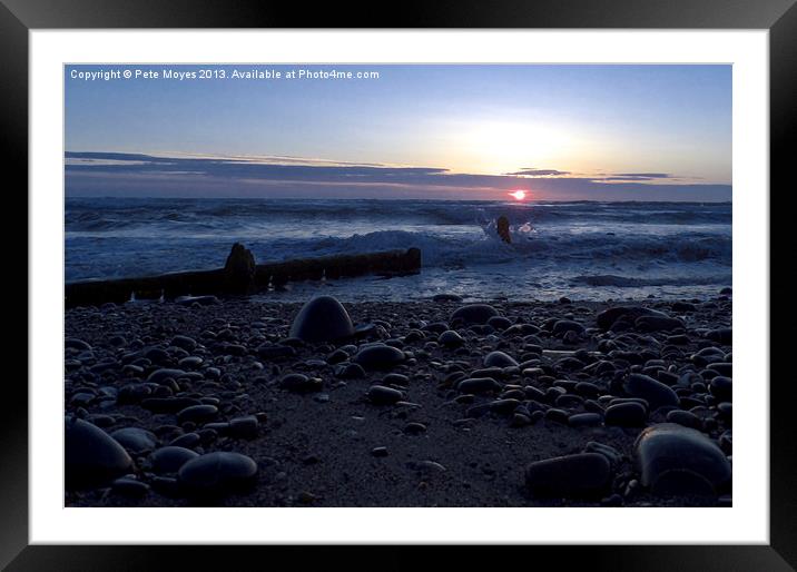Bluesunset Framed Mounted Print by Pete Moyes