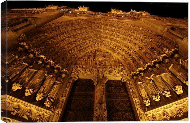 The Great Door at Notre Dame Canvas Print by Nick Wardekker