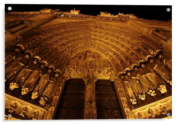The Great Door at Notre Dame Acrylic by Nick Wardekker