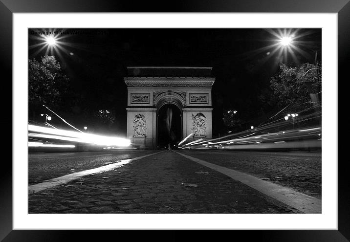 Arc de Triomphe Framed Mounted Print by Nick Wardekker
