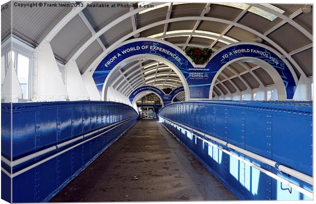 Seacombe Ferry’s new covered access Canvas Print by Frank Irwin
