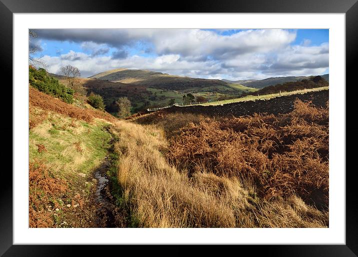 Light and shadows on the fells Framed Mounted Print by Gary Kenyon