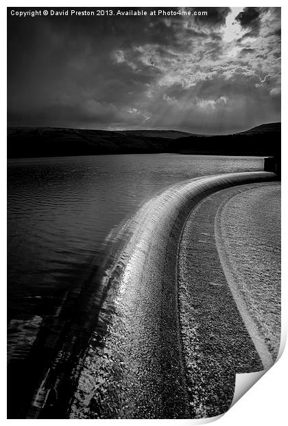 Butterley Reservoir Marsden Print by David Preston