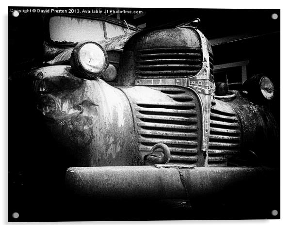 Old Dodge truck Acrylic by David Preston
