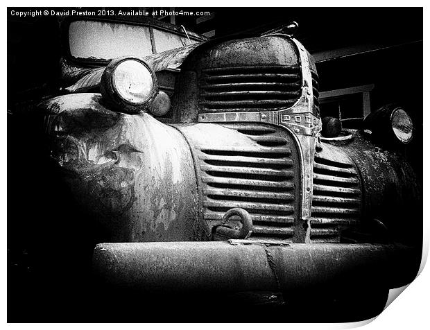 Old Dodge truck Print by David Preston