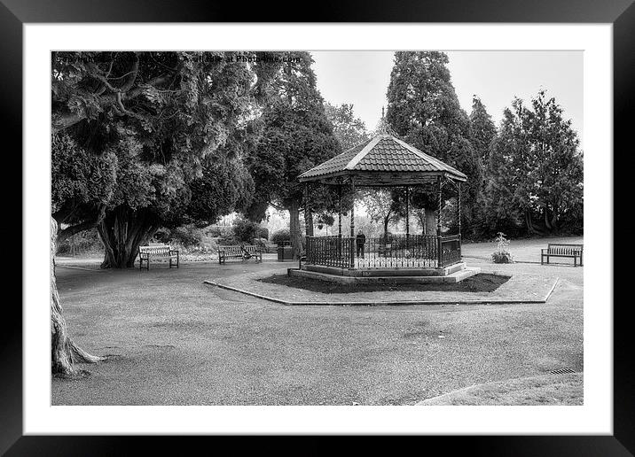 Castle Gardens Bridgnorth - Monochrome Framed Mounted Print by Ann Garrett