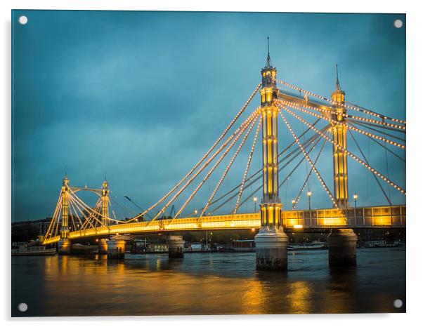 Albert Bridge Acrylic by Jan Venter
