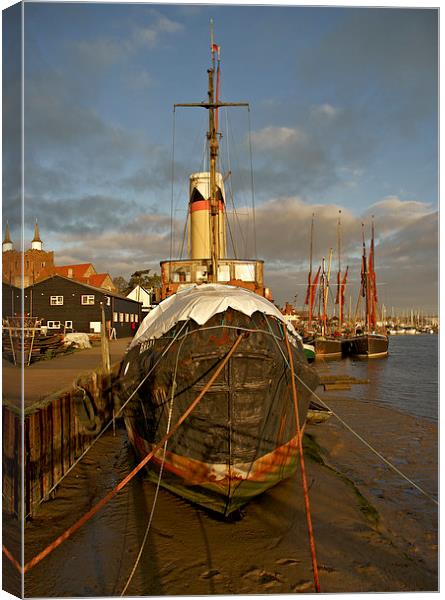 Brent and barge Canvas Print by Brian Fry