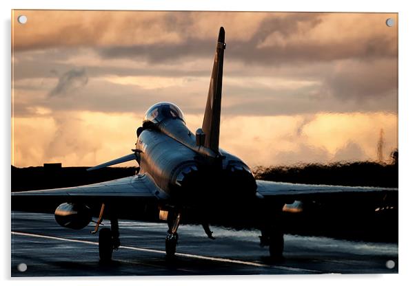 XI Squadron Eurofighter Typhoon Acrylic by Lloyd Horgan