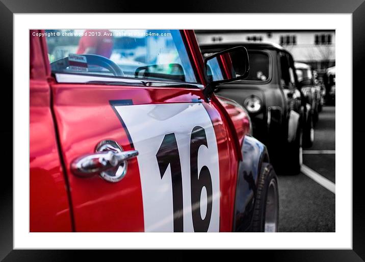 red mini to a rag Framed Mounted Print by chris wood
