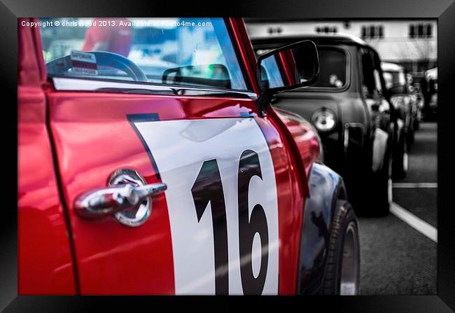 red mini to a rag Framed Print by chris wood