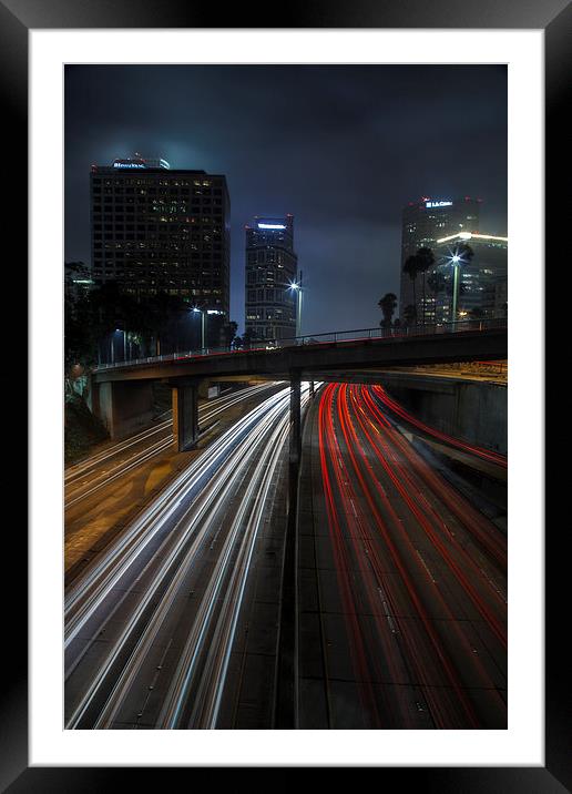 Downtown LA Framed Mounted Print by James Souter