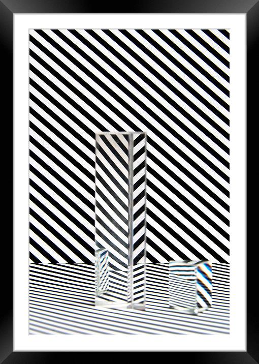 Prism Stripes 5 Framed Mounted Print by Steve Purnell