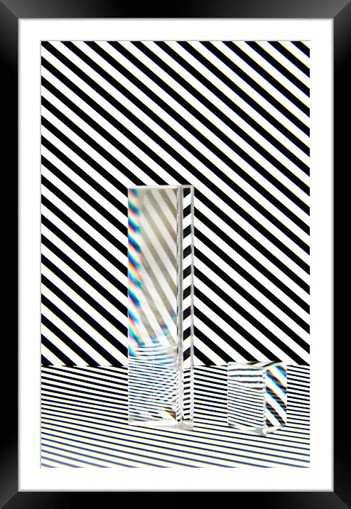 Prism Stripes 6 Framed Mounted Print by Steve Purnell