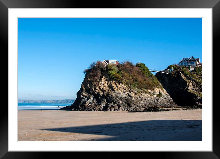 Newquay House on a Rock Framed Mounted Print by David Wilkins