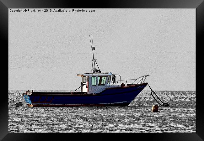 A small fishing boat in the River Dee Framed Print by Frank Irwin