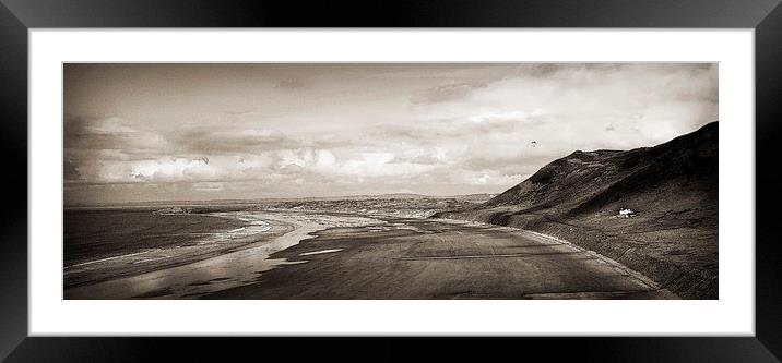 RHOSSILI BAY Framed Mounted Print by Anthony R Dudley (LRPS)
