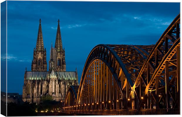 Cologne Cathedral and Bridge Canvas Print by James Mc Quarrie
