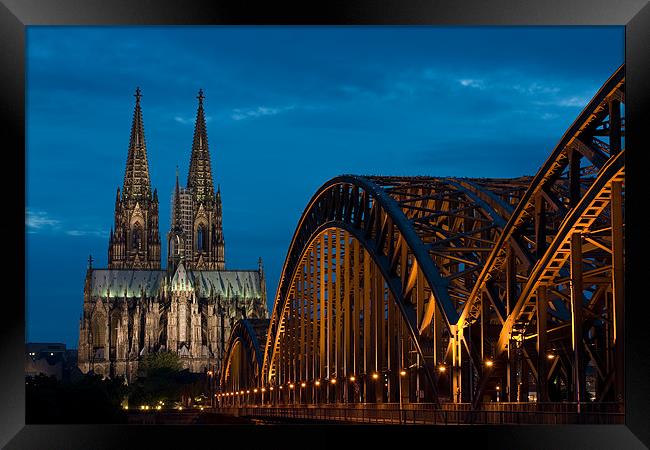 Cologne Cathedral and Bridge Framed Print by James Mc Quarrie