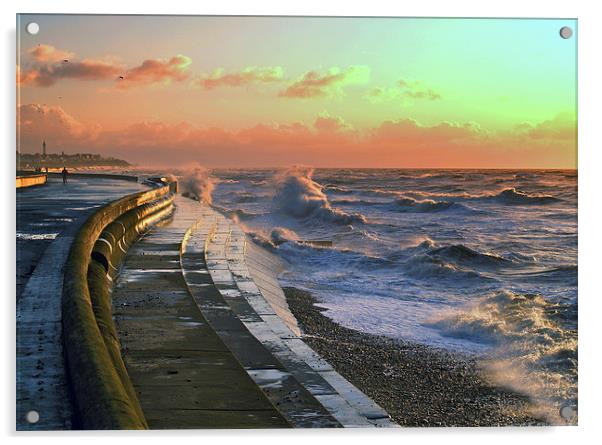 Sea-wall Acrylic by Victor Burnside