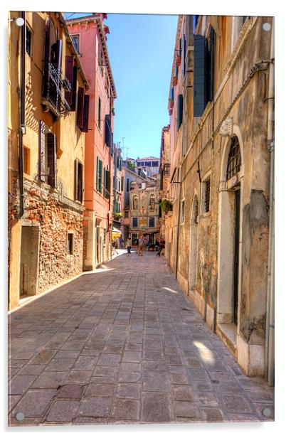 An Alleyway in Venice Acrylic by Tom Gomez