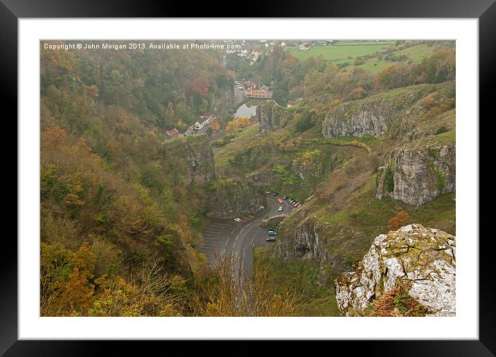 Cheddar Gorge. Framed Mounted Print by John Morgan