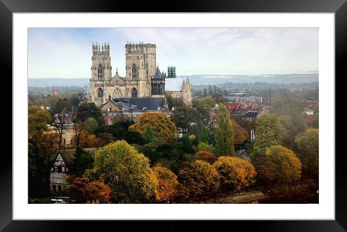 York Minster cathedral Framed Mounted Print by Tony Bates
