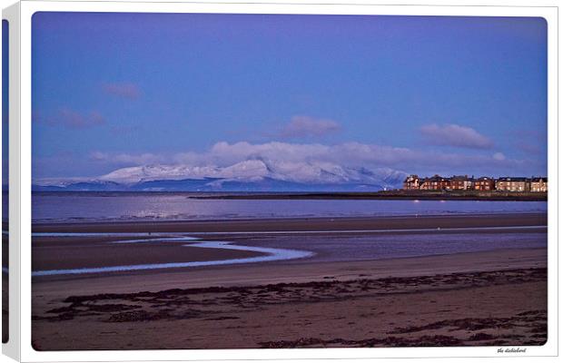 first snow on Arran Canvas Print by jane dickie