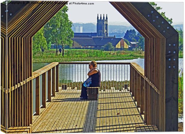church view & lake Canvas Print by jim huntsman