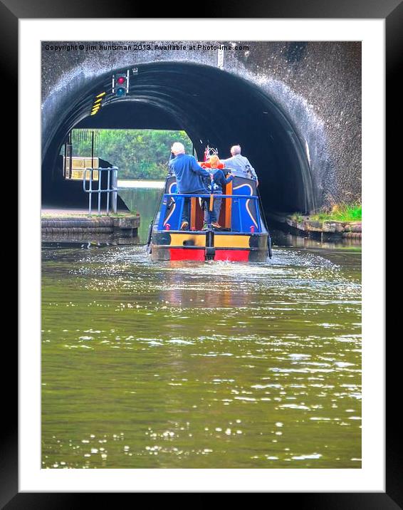 Canal boat Framed Mounted Print by jim huntsman