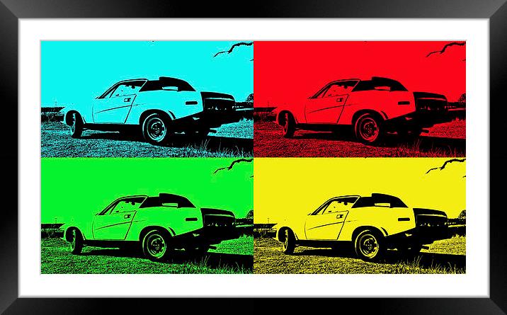 TR7 in four colours Framed Mounted Print by michelle rook