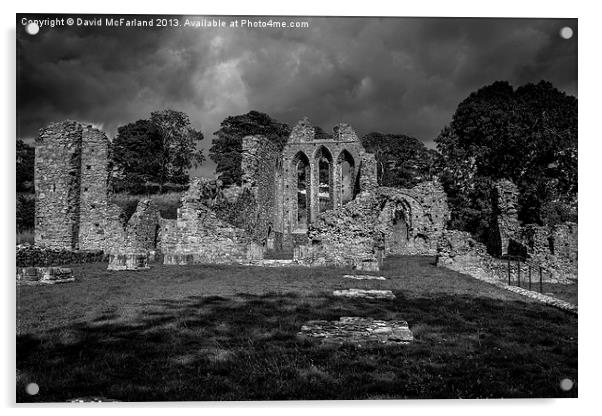 Inch Abbey, Downpatrick Acrylic by David McFarland