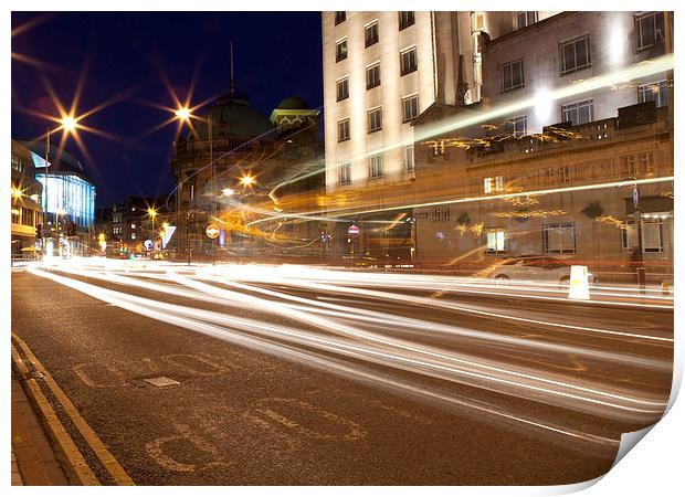LIGHT TRAILS Print by David Pacey