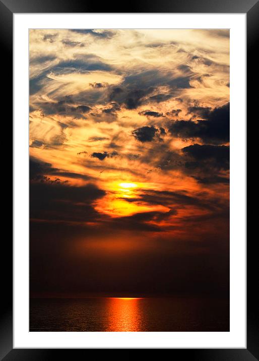 Peninsula Sunset Framed Mounted Print by Sean Wareing