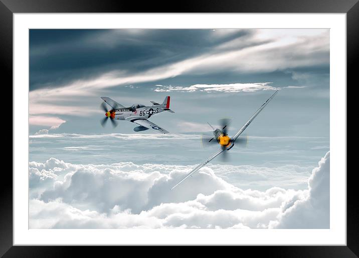 P51 Mustang - Old Crow Framed Mounted Print by J Biggadike