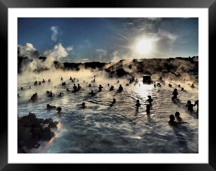 Blue Lagoon Iceland Framed Mounted Print by mark humpage