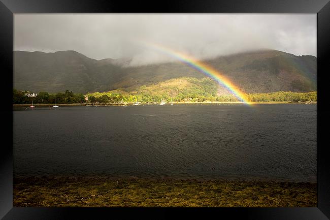 Loch Leven Rainbow Framed Print by R K Photography