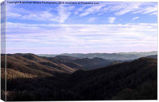 Shadows of the Mountains Canvas Print by Michael Waters Photography