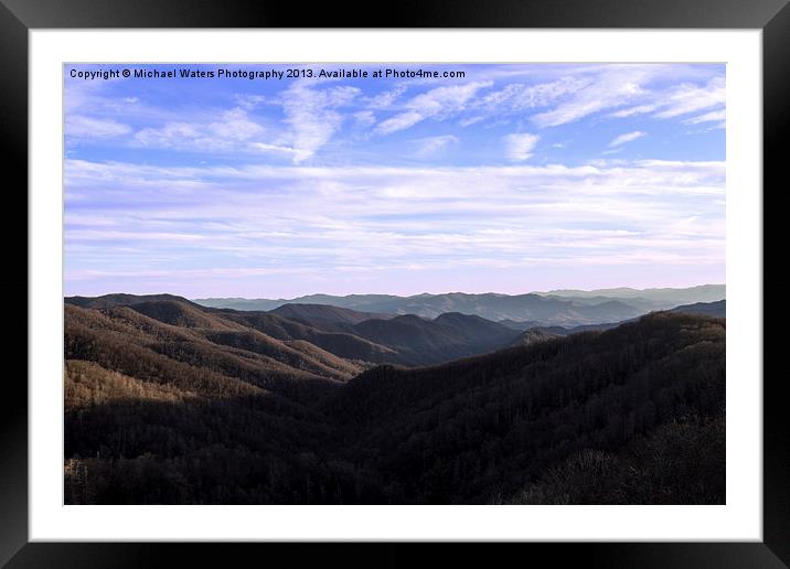 Shadows of the Mountains Framed Mounted Print by Michael Waters Photography