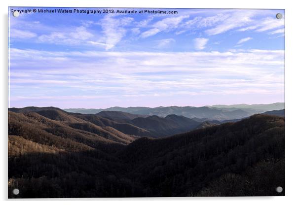 Shadows of the Mountains Acrylic by Michael Waters Photography