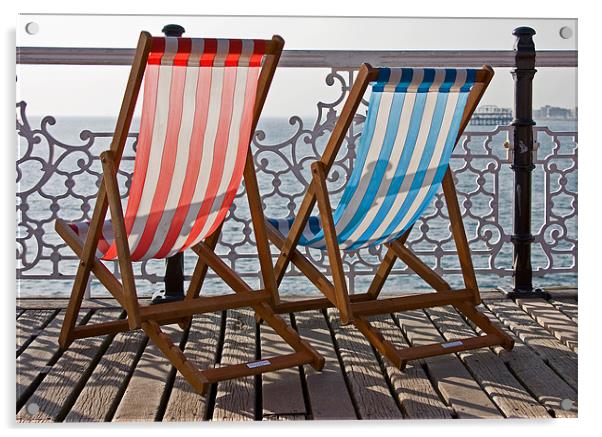 Deck chairs Acrylic by James Mc Quarrie