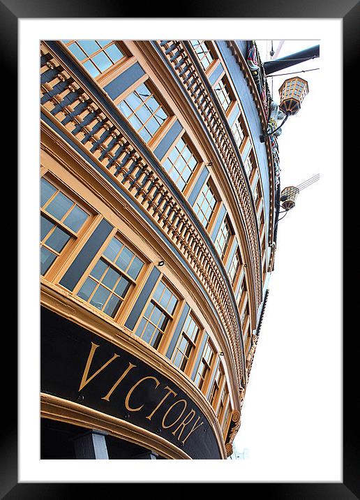 HMS Victory Framed Mounted Print by Graham Custance