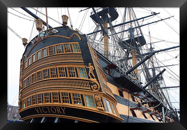 HMS Victory Framed Print by Graham Custance