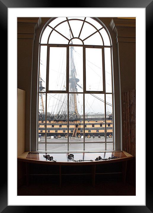 HMS Victory Framed Mounted Print by Graham Custance