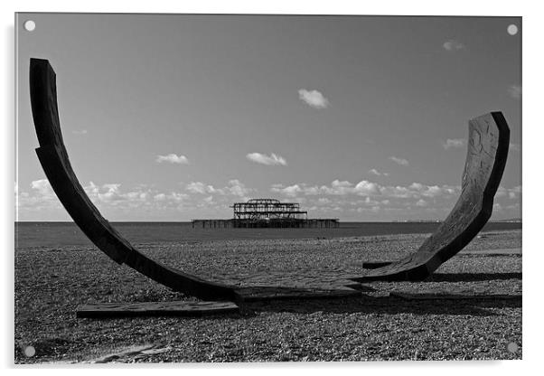 Passacaglia and West Pier, Brighton Acrylic by James Ward