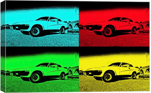 TR7 in pop art Canvas Print by michelle rook