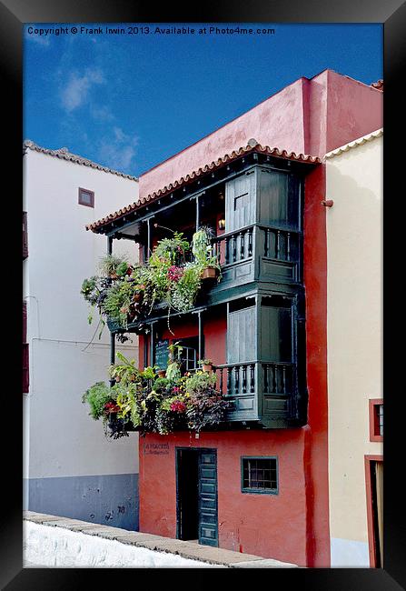 A typical urban house in Funchal Framed Print by Frank Irwin
