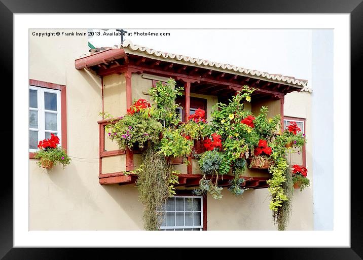 A typical urban house in Funchal Framed Mounted Print by Frank Irwin